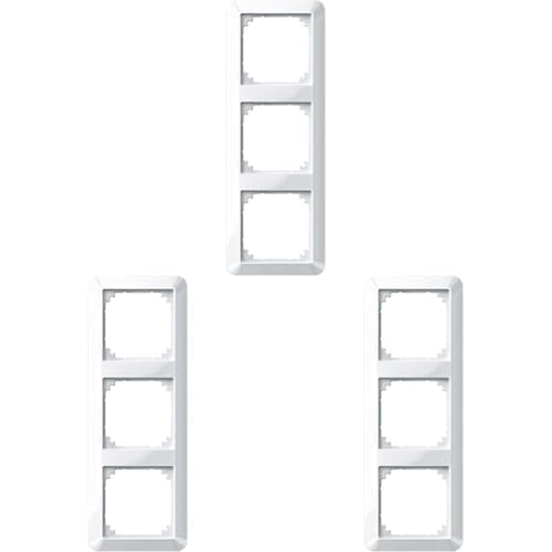 Schneider Electric Merten 3-fach Rahmen Polarweiss Glänzend