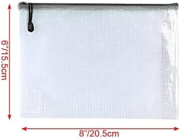 Miniatura 2 de Oaimyy -6 x 8 pulgadas - Bolsa de malla con cremallera, carpetas de archivos de plástico con cremallera para organizar, suministros de oficina,