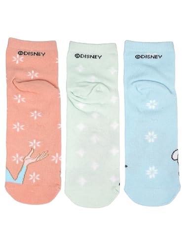 Yellow Bee Disney Frozen Elsa, Anna & Olaf Design Cotton Socks -for Girls,Multi-pack of-3 - Image 7 thumbnail