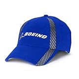 Boeing - Carbon Fiber Print Signature Fitted Hat, OSFM (Royal Blue)