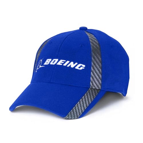 Boeing - Carbon Fiber Print Signature Fitted Hat OSFM (Royal Blue)
