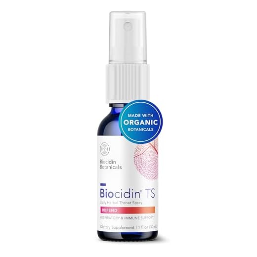 Biocidin TS Throat Spray - Daily Liquid Immune Support Supplement to Target Mouth, Throat & Nasopharynx - Sore Throat Relief - Herbs Echinacea, Goldenseal, Shiitake Mushroom & More (1 oz)