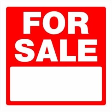 Hillman 843384 for Sale Sign with Space for Fill in, Red and White Heavy Duty Plastic, 17x18 Inches 1-Sign