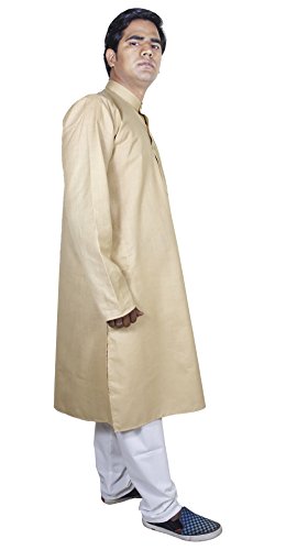Traje Kurta indio marron pijama Punjabi para evitar la rigidez textil 5
