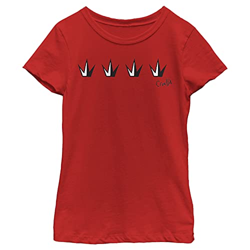 Fifth Sun Disney Cruella Crowns Girls Short Sleeve Tee Shirt
