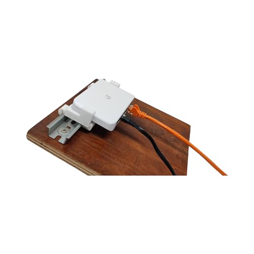 Fraos Halterung für Unifi Flex Mini - Schraubbefestigung und DIN-Schienenführung - Einfache und sichere Installation - USW-Flex-Mini