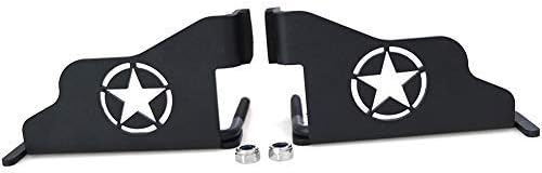 Bestaoo Steel Front Foot Pegs for 1997-2006 Jeep Wrangler TJ Exterior Door Hinge Foot Peg Rest Pedal-2pcs(Star)