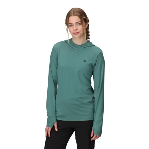 Outdoor Research Women's ActiveIce Spectrum Sun Hoodie | Self-Cooling Fabric, Quick Drying, Moisture Wicking, UPF 50+, Neptune, Small