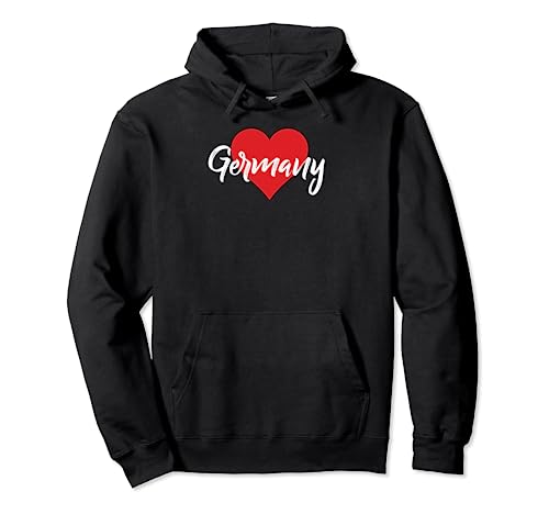 Cosas de recuerdo con la letra «I Love Germany» en forma de corazón para hombre y mujer Sudadera con Capucha