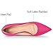 mysoft Kitten Heels for Women Low Heel Pumps 2 Inch Closed Toe Wedding Dress Shoes Hot Pink