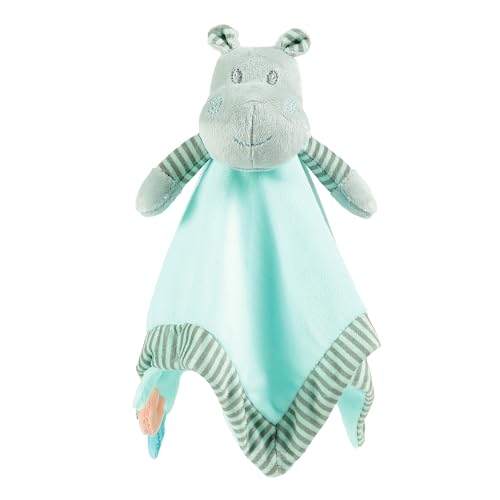Image of CREVENT Cozy Plush Baby Security Blanket, Soft Animal Lovey for Baby Girls and Boys, Comfort Blanket, Birthday Gift - Hippo