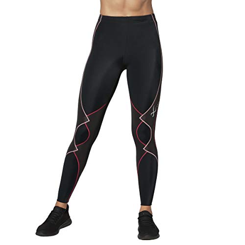 CW-X Women's Expert 2.0 Joint Support Compression Tight, Black/Pink, Medium