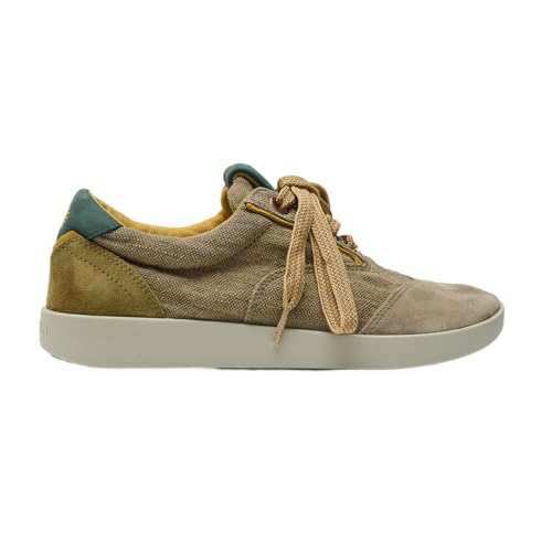 Satorisan - Hatko Vintage - Zapatillas Casual para Hombre - Sneakers Urbanas Cuero y Lino Respetuosas, Cómodas y Duraderas - Color Brown - Talla 44