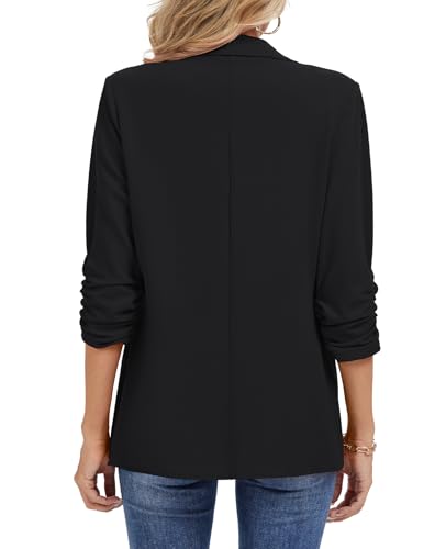 MINTLIMIT Blazers for Women Business Casual 3/4 Sleeve Open Front Work Office Suit Jackets with Pockets2