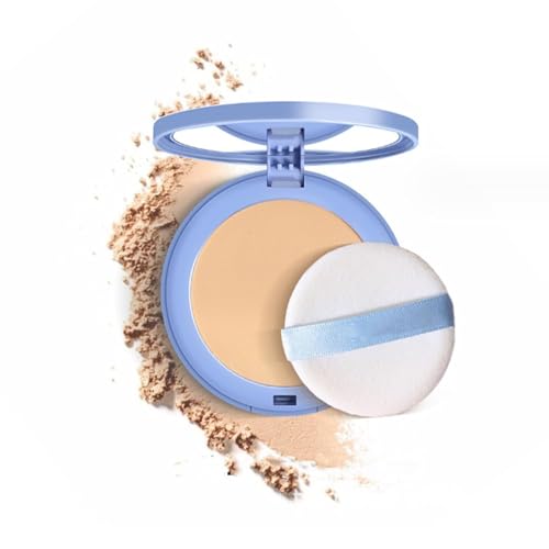 KRAJONO Polvo perfeccionador Mate, Polvo prensado, Polvo fijador Impermeable de Larga duración, Polvo fijador Suave Mate, Resistente al Agua de Larga duración