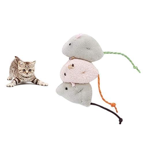 BohoBark Durable and Non Toxic Funny Nylon Rope Mouse Cat Toy Ideal for Chewing and Playing Small Cats and Kittens - Pack of 3 Piece (Multicololor) (B0C3W7TVD2) Amazon Price History, Amazon Price Tracker