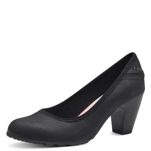 s.Oliver Damen Pumps mit Blockabsatz Bequem, Schwarz (Black), 39 EU