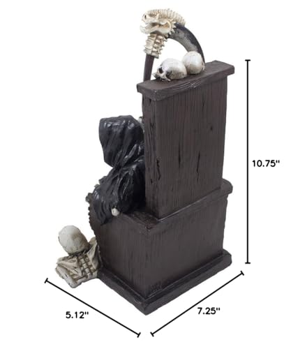 Estatua Grim Reaper en Trono de Huesos para Decoración Halloween miniatura 5