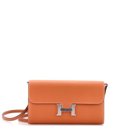 Hermès, Pre-Loved Constance To Go Wallet Evercolor, Gold
