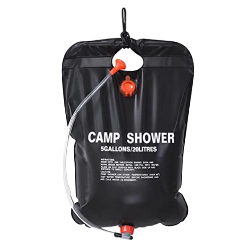 Tuimiyisou Solar Shower Bag Solar Shower Bag Camping Heating Shower Water Bag 20L for Travelling Hiking Backpacking