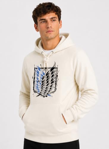 Image of ADRO Mens Abstract Graphic Hoodie | 320 GSM Cotton Poly Fleece | Regular Fit Contemporary Artistic Sweatshirt for Winter & Streetwear