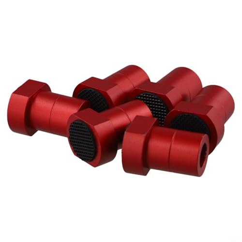 Hundeschelle aus Aluminiumlegierung, 6 Stück, für Holzbearbeitungstisch, sorgt für feste Werkstückunterstützung (20 mm rot)