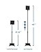 Mount-It! MI-1214 Speaker Stands for Home Theater 5.1 Channel Surround Sound System Satellite Speaker Stands Mounts, Rear and Front, 2 Pairs, 10 lb Capacity, Black