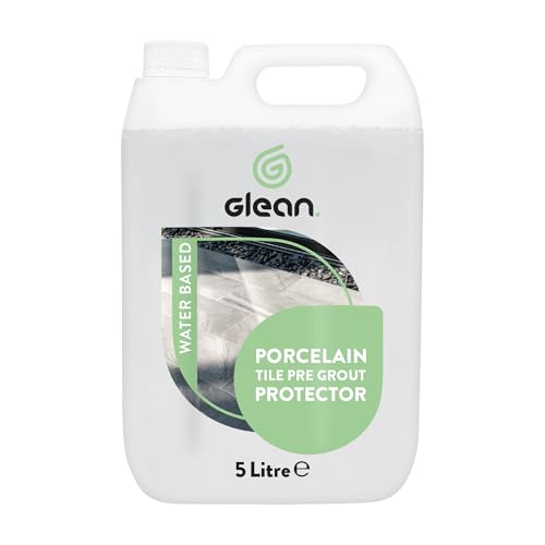 GLEAN Porcelain Tile Pre-Grout Protector | 5L | Protects Tiles & Paving from Stains left by Grout, Cement & Organic Matter | Water-Based, Breathable Finish | Interior & Exterior Use Stain Blocker