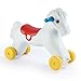 Dolu Wheeled Rocking Horse 2 in 1 Toddler Ride On Toy with Removable Sled and Push Along Option for Kids Ages 2 and Up, Indoor and Outdoor Play, White