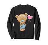 Cute Teddy Bear Heart Balloon Design Woman Kids