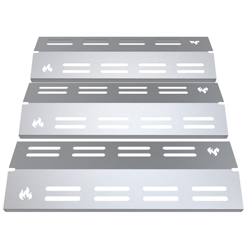 teileplus24 BR15-3-SM Gasgrill Edelstahl Brennerabdeckung kompatibel mit Enders Chicago 3 | Flavorizer Bars | Passgenau | Rostfrei | Brennerschutz
