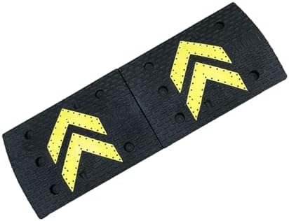 2 Pieces Rubber Plastic Speed Bumps, Heavy Duty Driveway Modular Buffer ...