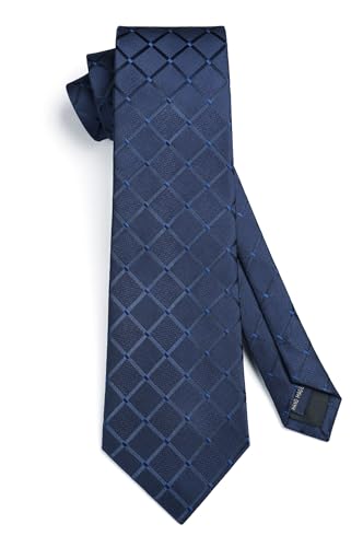 Image of Enlision Ties for Men Solid Color 3.35 inch Formal Business Necktie Classic Satin Mens Wedding Party Ties