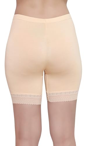 Image of GLAMORAS Women's Bamboo Spandex High Waist 4-Way Stretch Shorts | 95% bamboo 5% spandex, 4-way stretch, concealed waistband, breathable, anti-chafing, everyday comfort