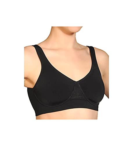 Ahh By Rhonda Shear womens Unlined Seamless Stretch Underwire Ahh Bra, Black, Large
