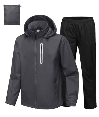 Image of SWISSWELL Men's Waterproof Golf Rain Suit Rain Gear Jacket and Pants Lightweight for Golf Fishing Big and Tall S-5XL