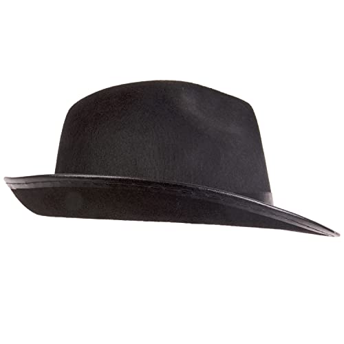 Kangaroo Black Fedora Hat - Unisex Felt Hat for Costume or Everyday Wear