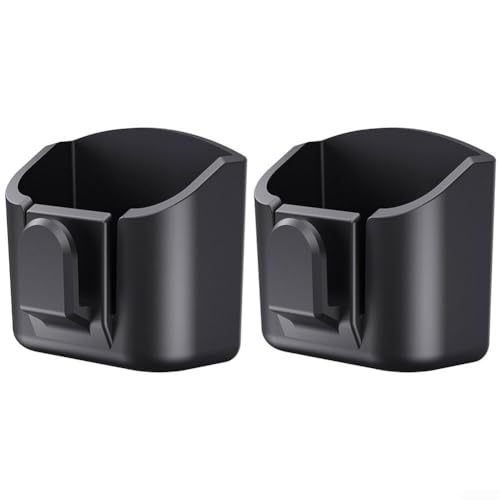 Hosrivae Lot de 2 boîtes à clés de voiture pour intérieur de véhicule – Organiseur de rangement pour clés, télécommandes et cartes, ABS compact pour support de tableau de bord, noir