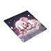 YYHWHJDE Double Switch Wall Plate 4.5x4.5 in - Durable, Heat Resistant,Easy to Install Wall Panel for Residential and Commercial Areas Cute Baby Elephant Sleeping Pink Moon Printed