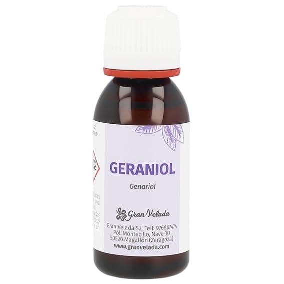 Geraniol | Aromatizante natural con notas florales y cítricas | Ideal para cosmética y repelente de insectos|100 ml