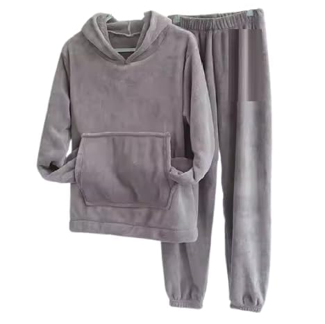 Women Cold-weather polyester Set Cozy Lounge Pants and Top Warm Soft fabric/Soft Fleece Pajama Bottoms Sleepwear Pack of 1-image-7