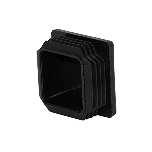 Image of Flyshop 45 x 45 mm Black Plastic Plugs Square Tubing End Caps Tube Inserts Chair Glides 8 Pack