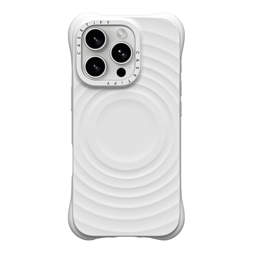 CASETiFY ウェーブ シリコン iPhone 16 Pro ケース [波型シリコン/MagSafe対応/耐衝撃] - ホワイトの商品画像（Amazon）