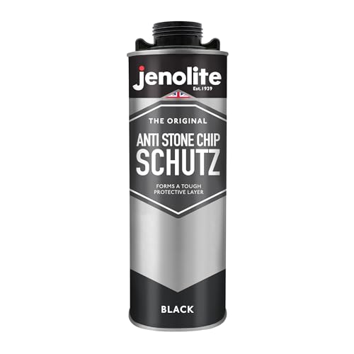 JENOLITE Protección Antigravilla | NEGRO | 1Litro | Sellador para Bajo del Coche | Protege Umbrales, Paneles Inferiores y Chasis contra Daños por Gravilla | Protección Anticorrosión contra el Óxido