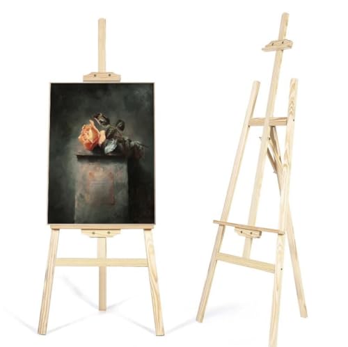 Image of Buzz Cool Wooden Easel Stand | 5 Feet Canvas Painting Stand for Artists | Easel Stand for Painting, Decoration and Display | Photo Sun Board Standee (150 cm)