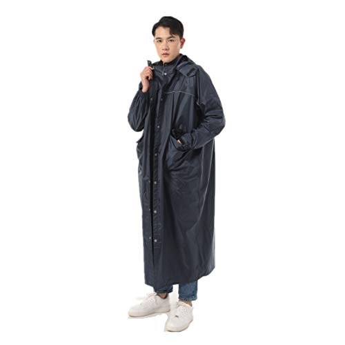 レインコート レインポンチョ Jyz レディース 雨具 自転車 カッパ リュック対応 メンズ 大きいツバ レインウェア スーツ ロング丈 透湿 完全防水 防風 夜間反射 収納袋付き 梅雨 豪雨 バイク 通勤通学 幼稚園迎え アウトドア ネイビー Lサイズ Lj H5018 Navyblue L の価格