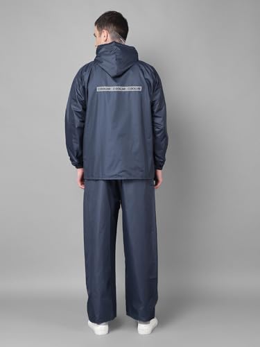 Image of Dollar Rainguard Men's PVC Full Sleeve Solid Reversible Sporty Raincoat Set With Adjustable Hood and Pocket