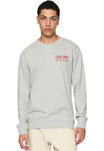 Mister Tee Cash Only Crewneck sweat homme noir en coton confortable