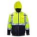 JORESTECH Reflective Jacket for Men, Hi Viz Bomber Winter Safety Jacket with Reflective Strips, Waterproof, Wind Resistant, ANSI/ISEA 107-2020 Class 3 Type R, Ideal for Construction & Field Workers
