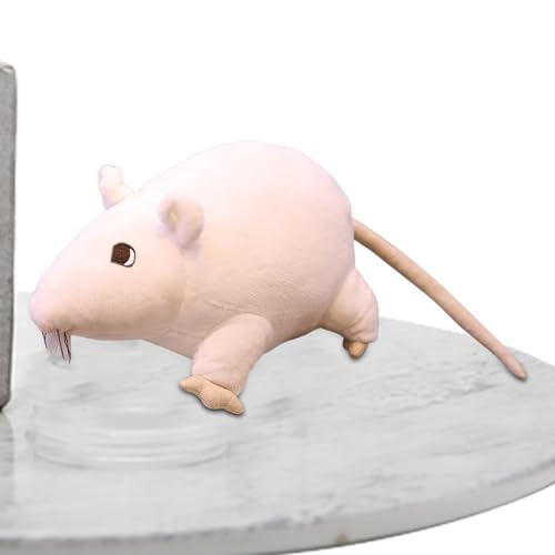 Zqkimzi Peluche di ratti, peluche di topi | Giocattolo di peluche topi morbidi e realistici,Forniture per feste finte per piccoli scherzi per gatti per Halloween e il primo di aprile